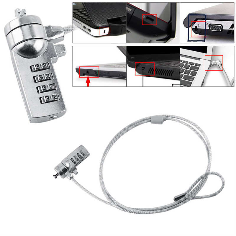 cerradura inteligente Laptop Combination Security Lock Cable Chain Theft Deterrent 4 Digit Password For Notebook PC smart lock