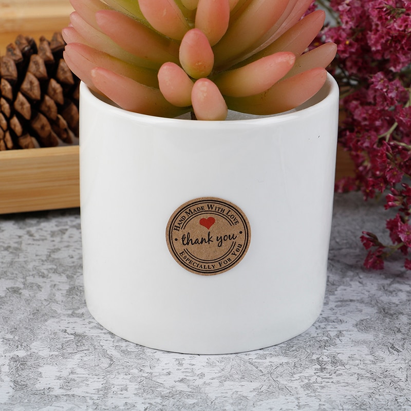 500 Handmade With Love Stickers Scrapbooking Hand Made Handmade Label Wedding Stickers Adhesive Sticker Kraft Round Labels