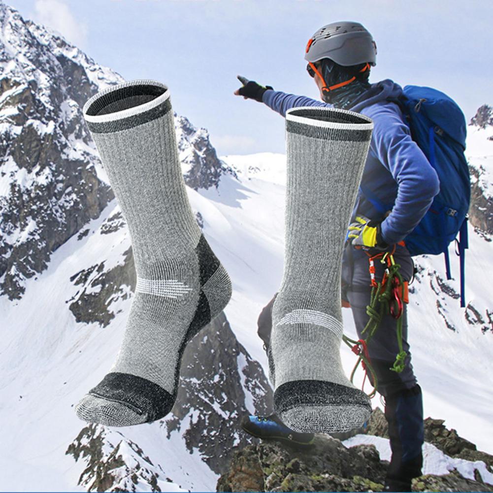 1 Pair Socks Women Men Faux Wool Soft Tube Socks Breathable Sweat-absorbent Casual Sports Snowboarding Skiing Long Socks