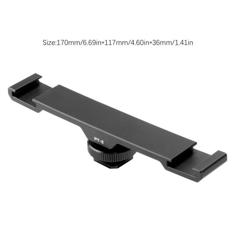 Ulanzi PT-2 Dual Mount Extension Bar with 1/4" Thread for DSLR Camera, Microphone, LED Light