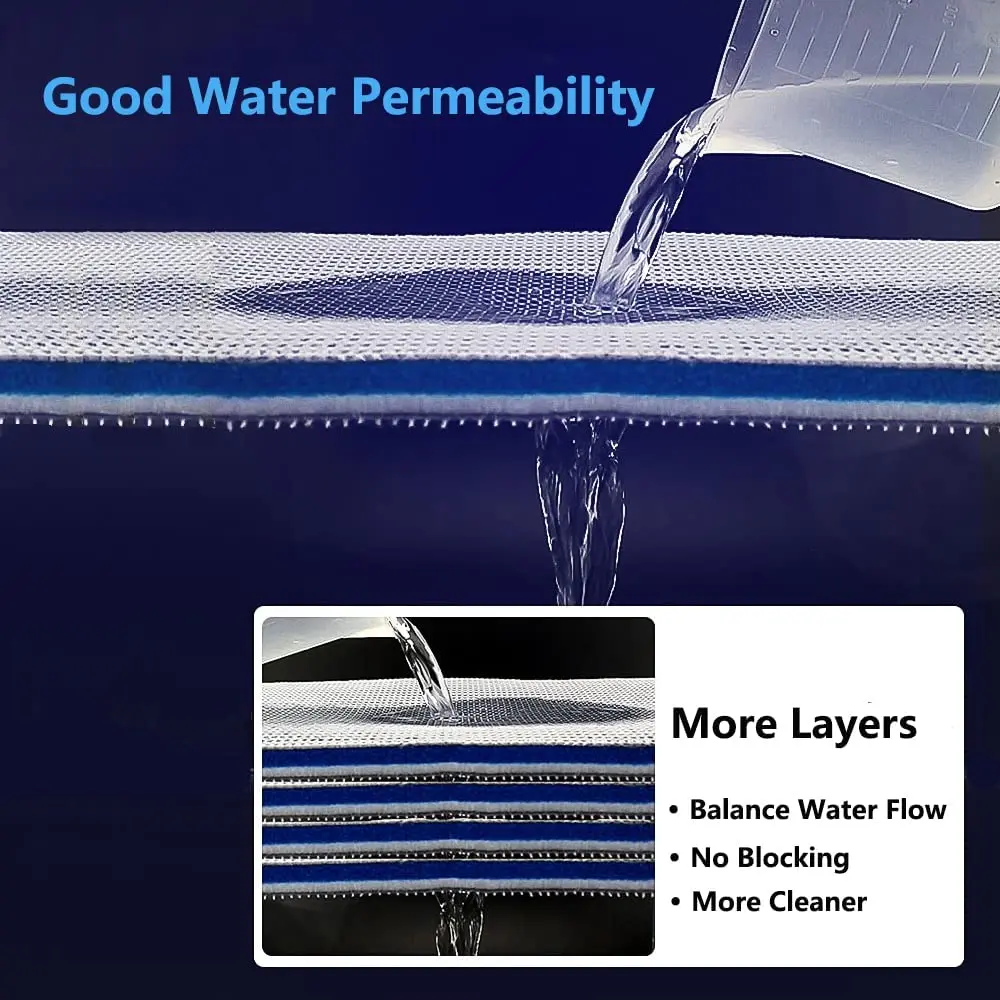 12D 8D Aquarium Filter Schwamm Medien Verbesserte 12-Schichten Kein Kleber Filter Pads Aquarium Abschäumer koi Teich Filter Baumwolle Zubehör