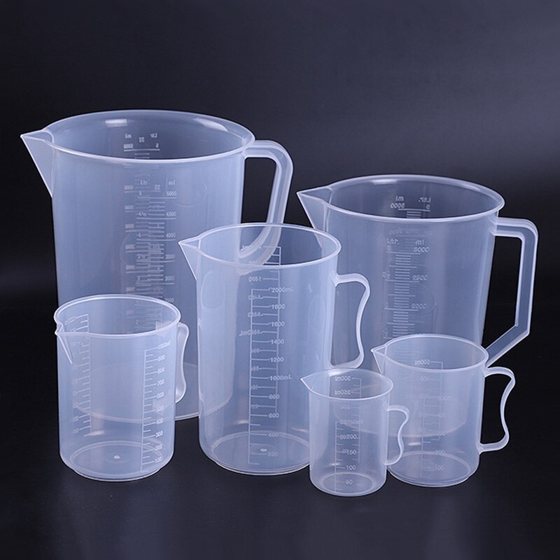 20ml/30ml/50ml/300ml/500ml/1000ml Klare Kunststoff Absolvierte messbecher für Backen Becher Flüssigkeit Messen Krug Tasse Container
