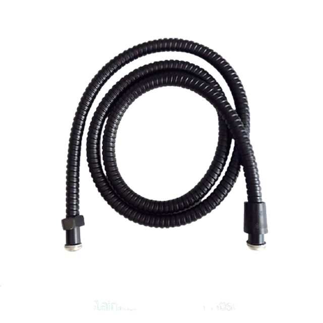 Tubo Flexible de agua suave para ducha, manguera de lluvia común de 1,5 m O 2m, cromado, accesorios de baño negros: Black / 1.5 meter