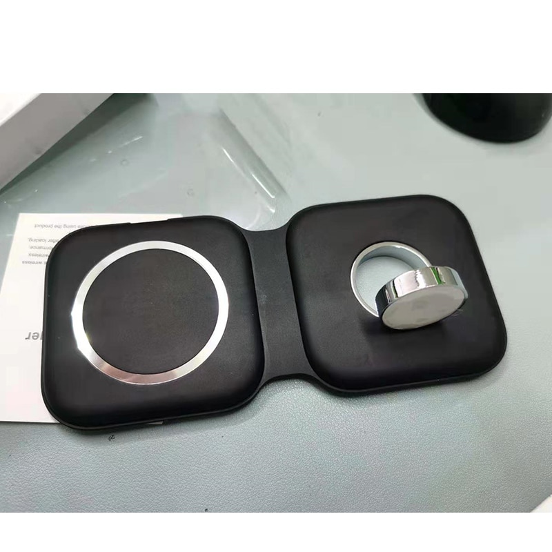 2-in-1 Magnetic Wireless Charger - 15W Fast Charging for iPhone 12 Series & AirPods Watch