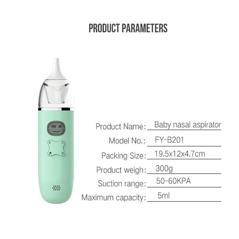 Baby Nasal Aspirator Electric Nose Cleaner Newborn Baby Care Sucker Cleaner Sniffling Equipment Safe Nasal Suction