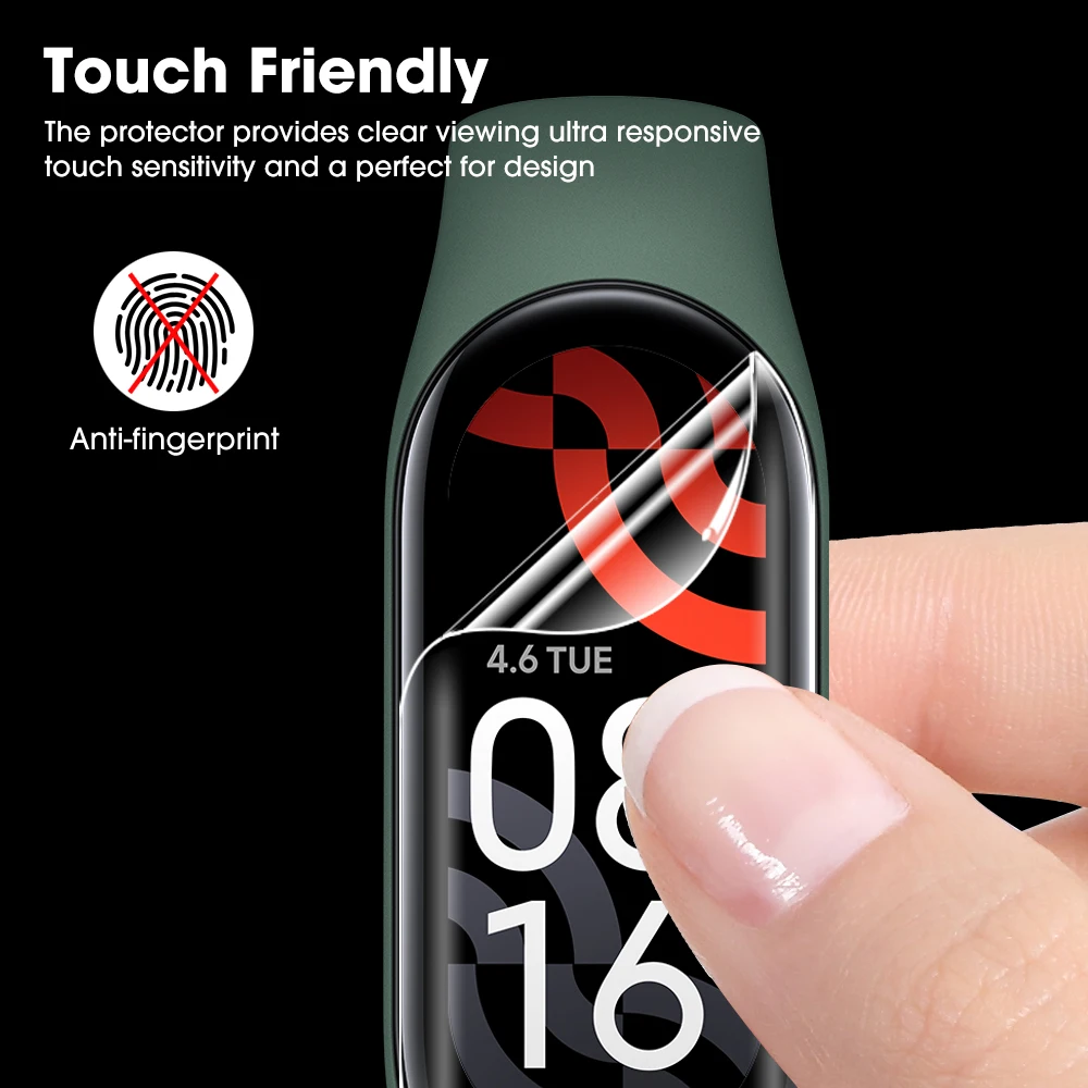 1/10 pçs filme de hidrogel para xiao mi xiaomi banda 9 7 nfc 4 macio claro protetor de tela película protetora para miband 4 miband9 miband7