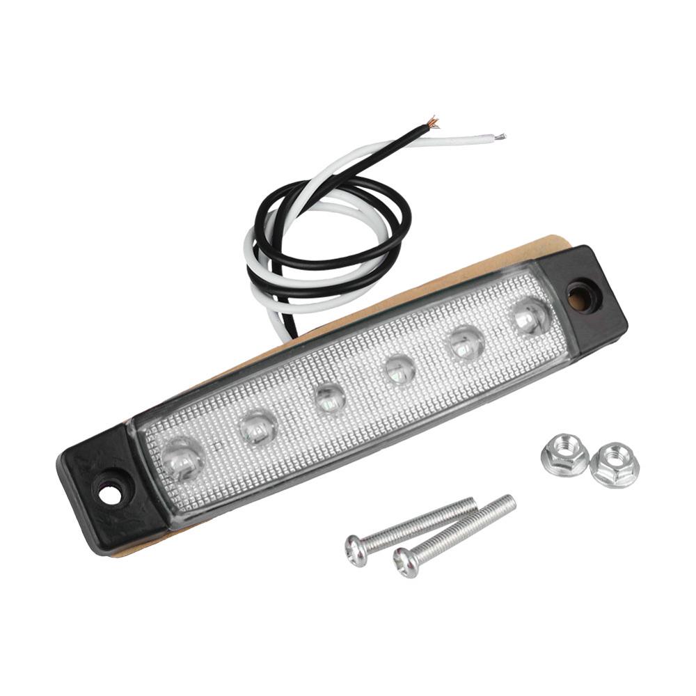 Truck LED 24v Trailer Lights 6led rear tail side marker light taillights white lorry truck led light