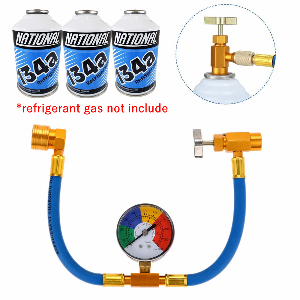 Freon r134a Automotive Air Conditioning Refill Hose Kit Low Pressure Air Conditioner Valve Core r134a Cylinder Refrigerant Tools
