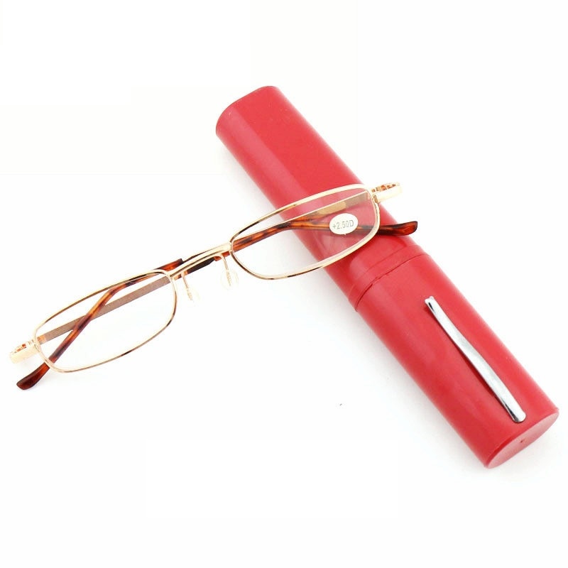 Lunettes de lecture unisexe presbytes, étui tubulaire, Portable, charnière, soins de la Vision, printemps,