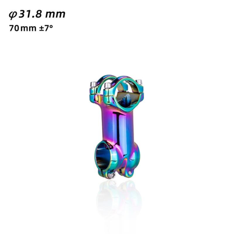 Rainbow Colorful MTB Stem Road Bike Stem 7/17 Degree 60/70/80/90mm *31.8mm Bicycle Handlebar Stem Mtb Power Bike Accessories: 7degree 70mm