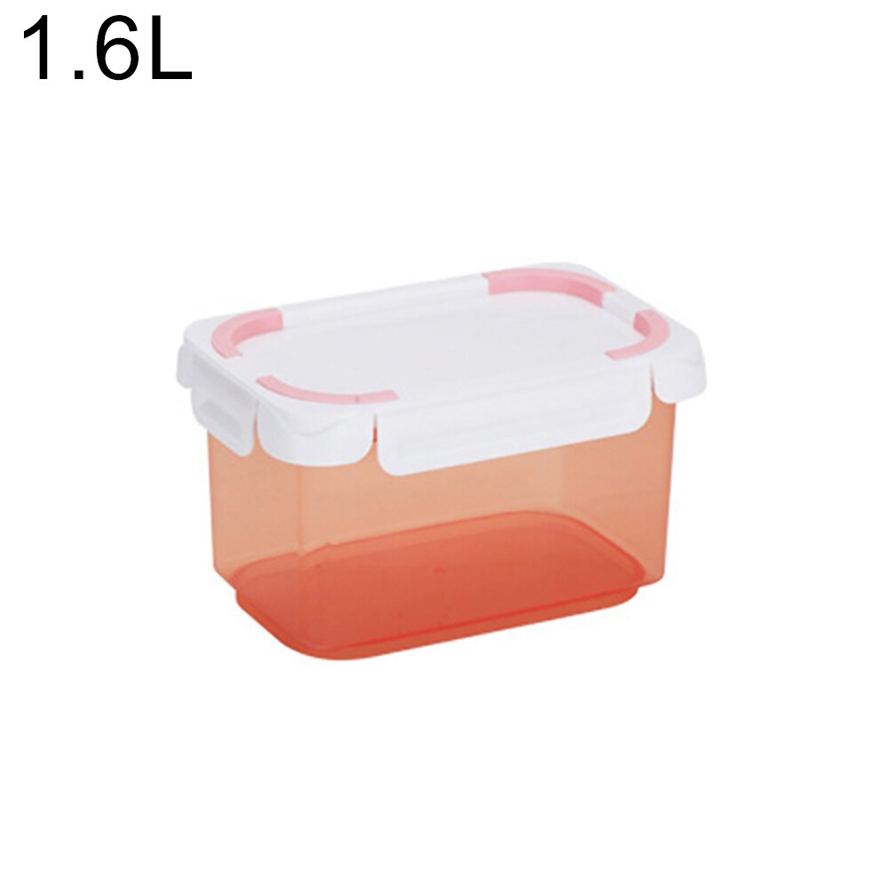 300-6500ml Refrigerator Food Storage Containers With Drainer Kitchen Storage Vegetable Fruit Fresh Box Organizer With Lid: Pink 1600ml