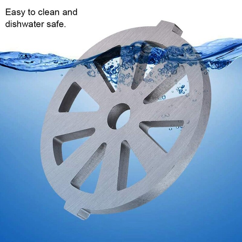 Meat Grinder Cutting Stainless Steel Cutterhead Plate Disc Knife 7Mm Hole Guaranteed Plate Disc Machinery Parts ,Silver