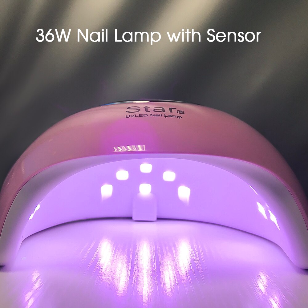 Star 6-secador de uñas de 36W, Mini Lámpara USB para LED UV de uñas, para manicura, pantalla LCD, secado de todos los geles, herramientas de Arte de uñas