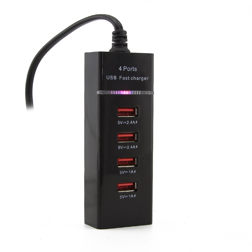 Portable 4 Ports USB Hub Charger Desktop Wall Charger AC Power Adapter EU/AU Plug Slots Charging Extension Socket Outlet