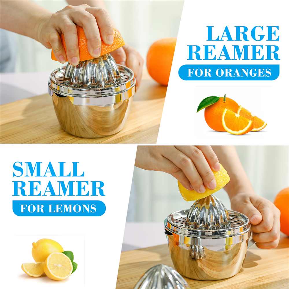 Manual Citrus Juicer Portable Stainless Steel Lemon Orange Manual Fruit Juicer Tools Pressed Juice Maker Kitchen Accessories