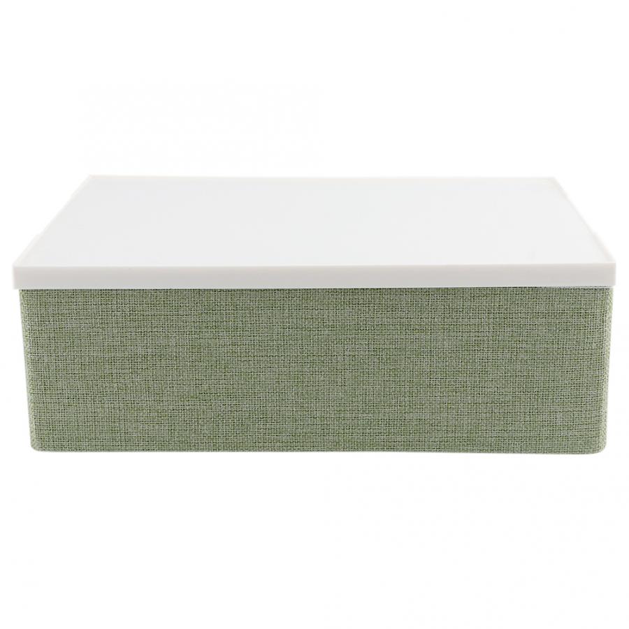 33*23*11cm foldbar opbevaringsboks polyester tøjkasse med låg familie skab opbevaringsboks seng under opdelte kurvebeholdere: Grøn