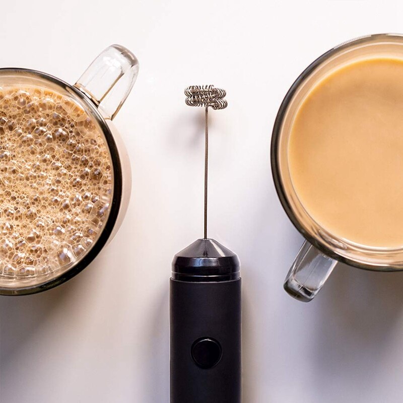 Bærbar håndholdt mælkeskummer latte mælk ægbeater batteridrevet elektrisk skumproducent multifunktions kaffeværktøjer