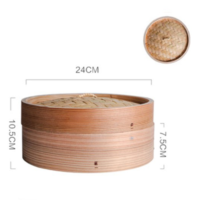 Round Bamboo Steamer For Chinese Food Xiaolongbao Jiaozi Steam Bread Safe Healthy China Style Bamboo Wooded Cooker Steamed Grid: bamboo steamer-6