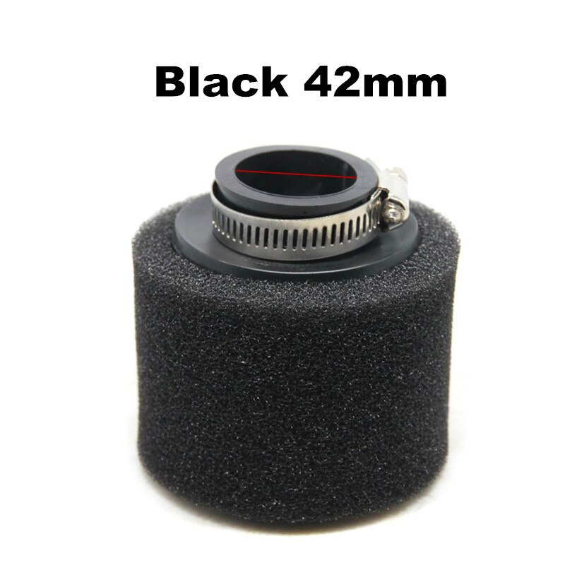 35/38/40/42/45/48mm suorakaula-sieni yleiskäyttöinen moottoripyörän ilmansuodattimen mopo 50cc-250cc mönkijän skootterin maastopyörälle: Musta 42mm