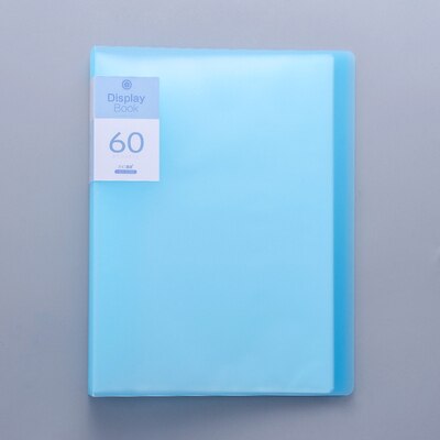 Displaybook Transparent Information Book Insert Folder Multi-layer Folder Student Folder Music Score Folder File Organizer: Blue 60 pages