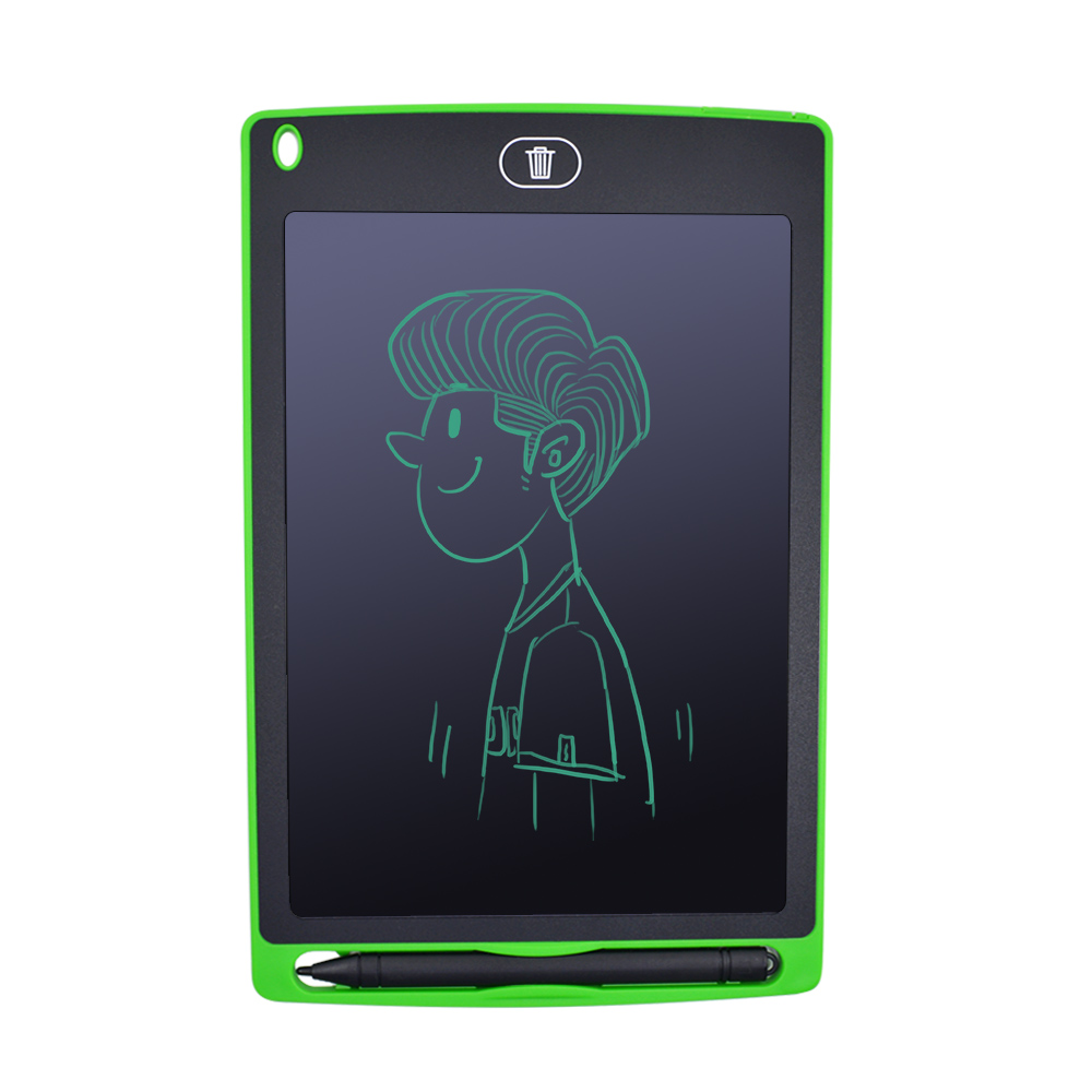 Digital Graphics Tablet 8.5 Inch LCD Writing Tablet Electronic Drawing Pad Board Handwriting Tablet+Pen Battery For Kids To Draw: Green