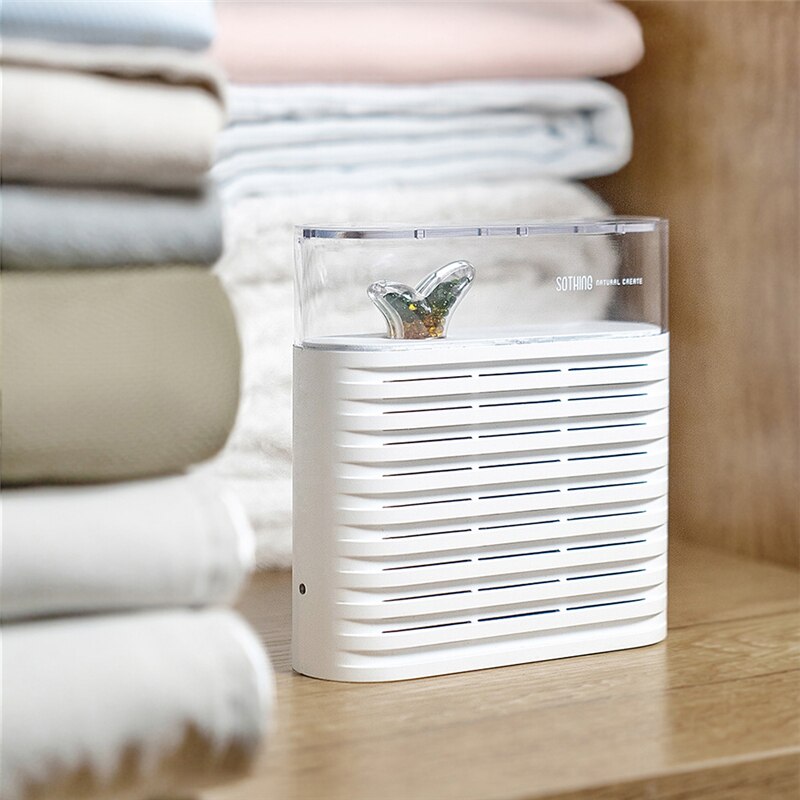 Portable 150ml Plant Air Dehumidifier Rechargeable Reuse Air Dryer Moisture Absorber White For Home Office Dehumidification