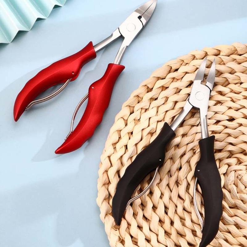 Cortauñas para manicura herramienta de ranura especial Tijeras para uñas boca oblicua Olecranon del dedo del pie Tijeras para uñas tijeras de pedicura artefacto TSLM1