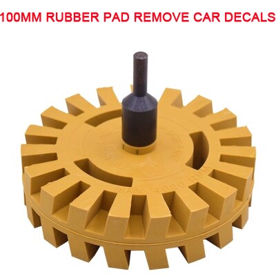 4" Eraser Wheel Car Decals Remover with Drill Adapter Kit Vinly sticker in Minutes Winder Wheel Tool Kit: Rubber adapter kit A