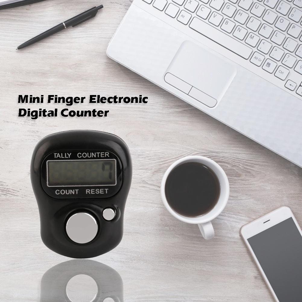 Mini Row Finger Counter Stitch Marker LCD Electronic Digital Counter Counting Tally Counter Range For Sewing Knitting Weave Tool