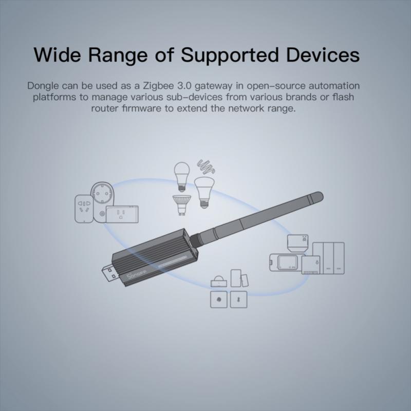 SONOFF ZB Dongle-Plus Zigbee 3,0 USB Universal ZigBee Gateway vía ZHA o Zigbee2MQTT Compatible con ZBMINI SNZB S26R2ZB Alexa