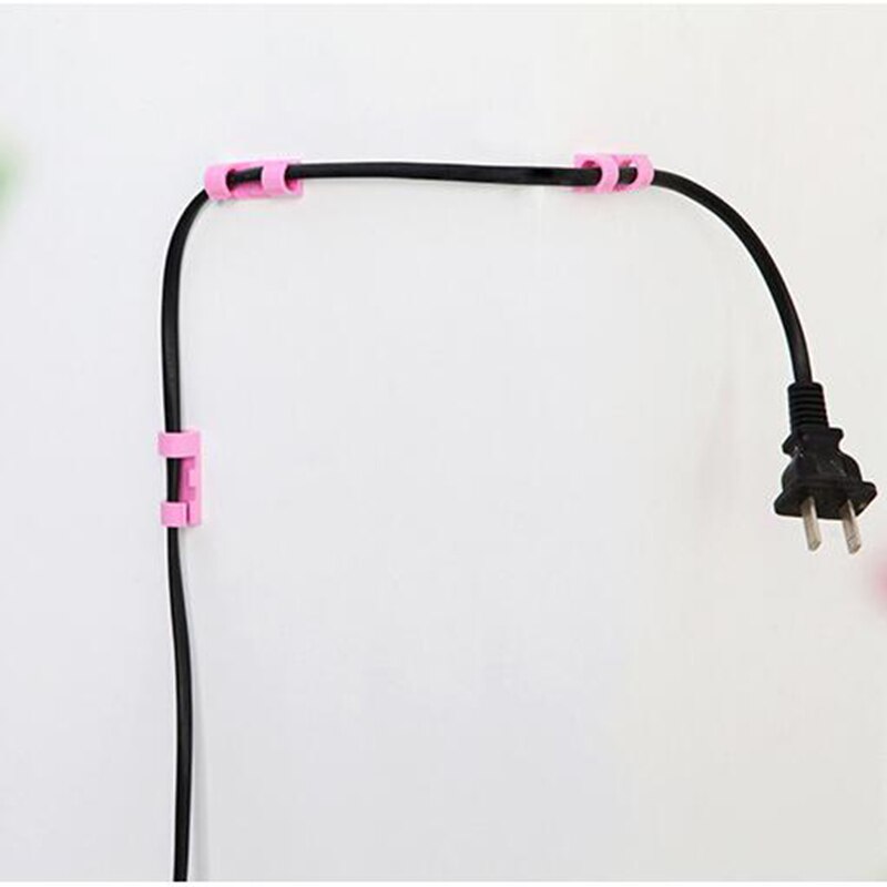 CTREE 20Pcs 3M zelfklevende Draad Houder Clip Lijn Vaststelling Kaart Kantoor Kabel Data Kabel Draad Opslag finisher Vaste Clip C857