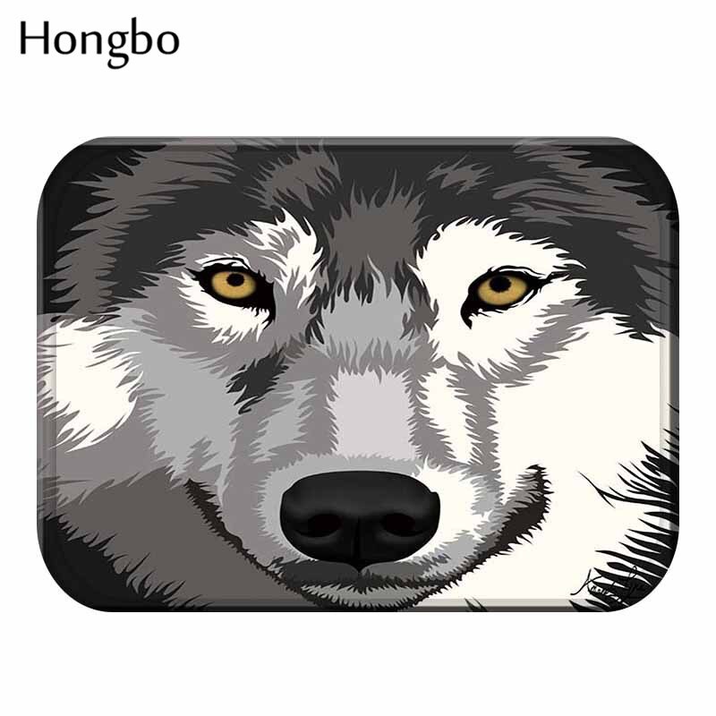 Hongbo-tapis de sol en tigre, motif chien, hibou et chat, antidérapant, pour porte, paillasson extérieur, cuisine, salon: 15