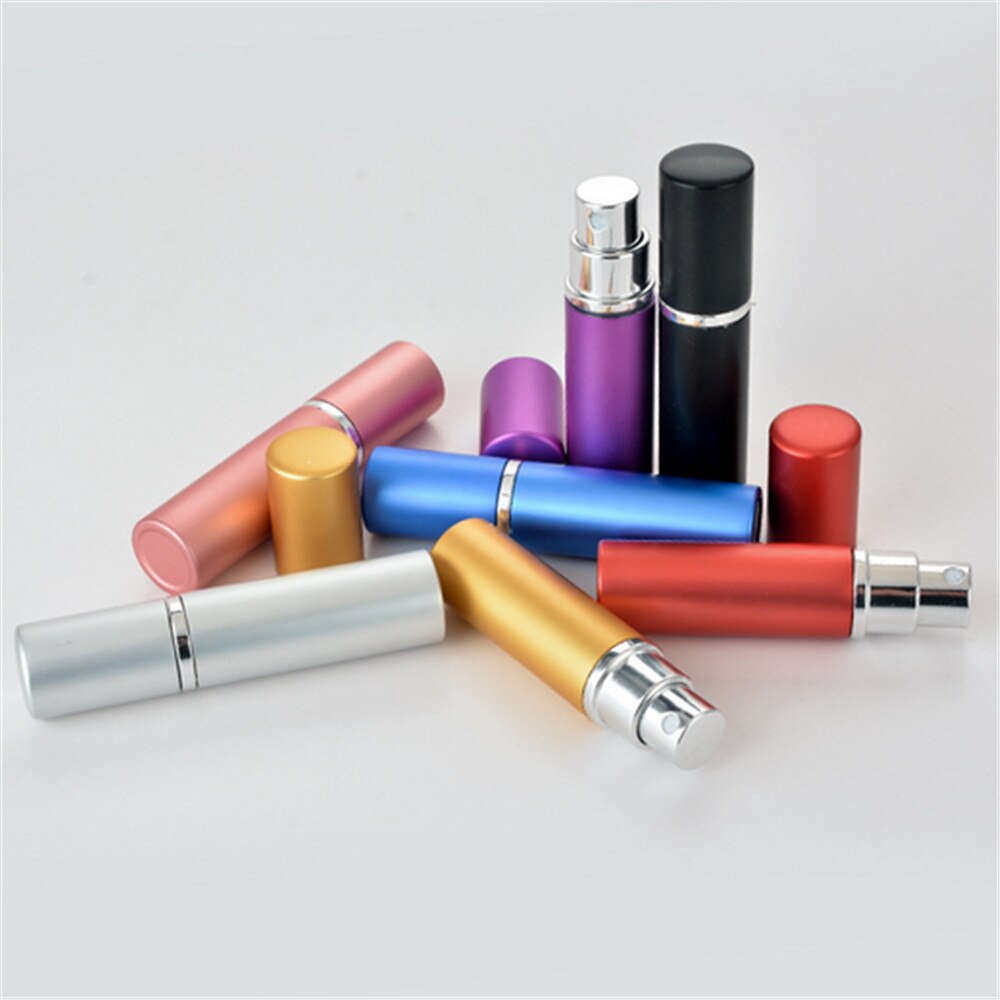 5ML Mini Draagbare Aluminium Navulbare Parfum Fles Met Spray Lege Cosmetische Containers Met Verstuiver voor Reiziger