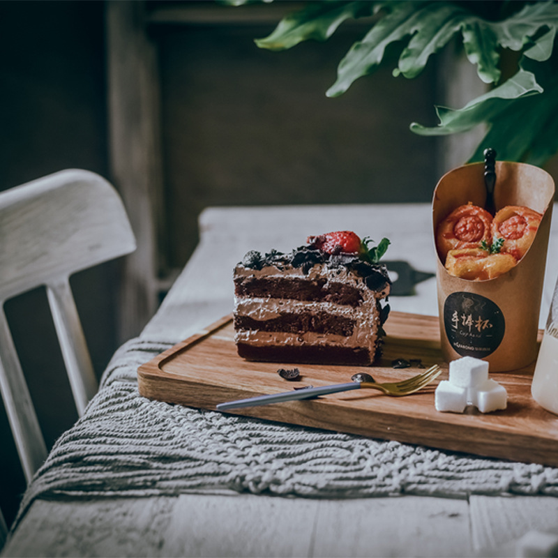 Retro Wooden Storage Trays Pan Plate Fruit Dishes Saucer Tea Tray Dessert Dinner Bread Pizza Wood Plate Tea tray