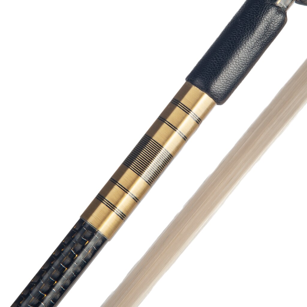 Master 4/4 Cello Bow Carbon Fiber Bow Golden Silk Braided Carbon Fiber Stick Round Stick AAA Grade Horsehair Fast Response