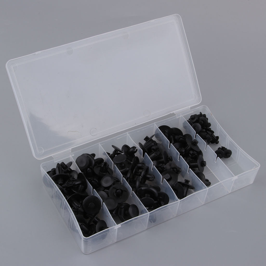 Motorcycle/Bike Plastic Rivet Push Pin Kit - 80 Piece Includes M6/ M7/ M8