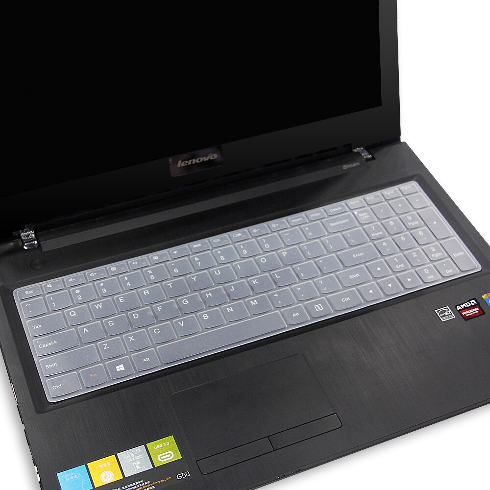 Silikon Tastatur Abdeckung Schutz für Lenovo Ideapad Z50 70 75 Z50-70 Z50-75 100-15 100-15IBY 100- 15IB B50-10 G700 G500 G505: transparent