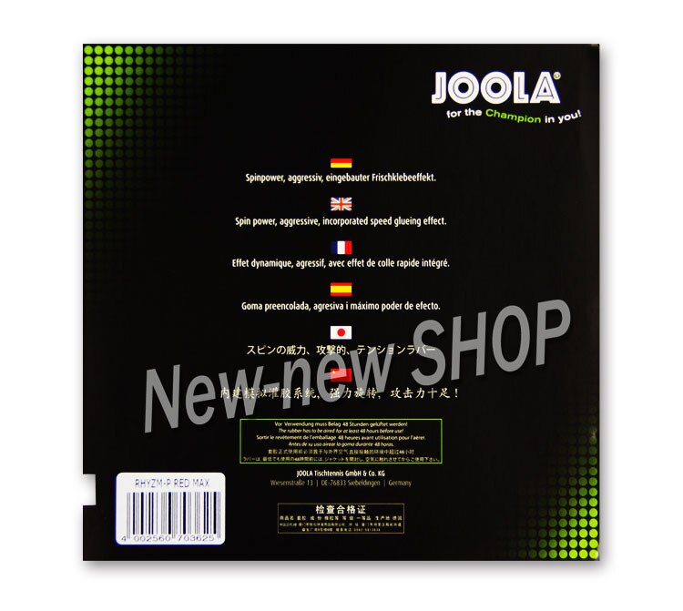 Original Joola RHYZM-P tischtennis gummi Pips-in tabelle Tennis schläger schläger Sport