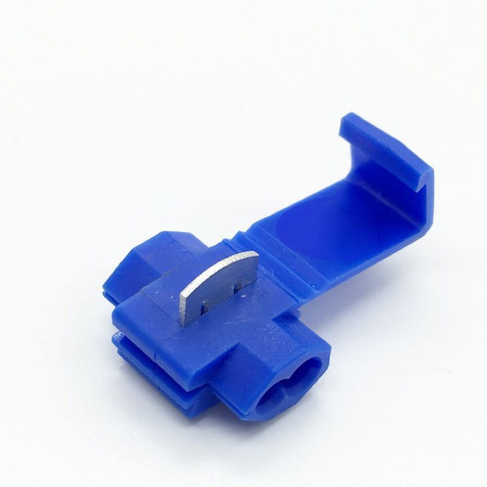 50 Uds azul eléctrico cerradura escocesa de conectores de cable terminales de empalme rápido crimpado para AWG 14 -16 accesorios de estilo de coche