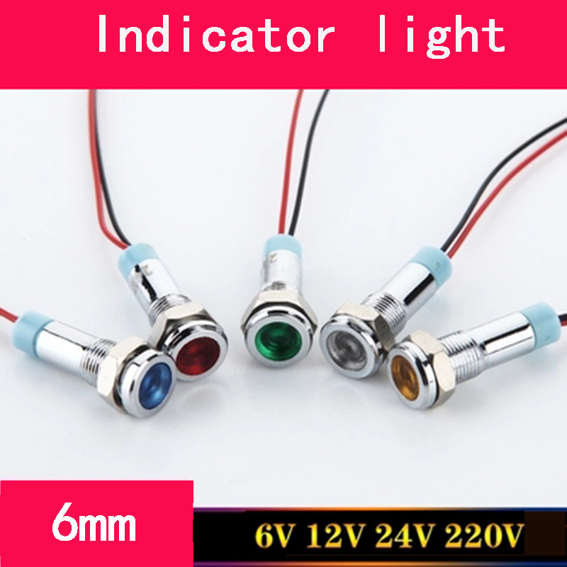 Small Indicator Led Array 1pcs LED 6mm small size Metal Indicator light wate... – Vicedeal