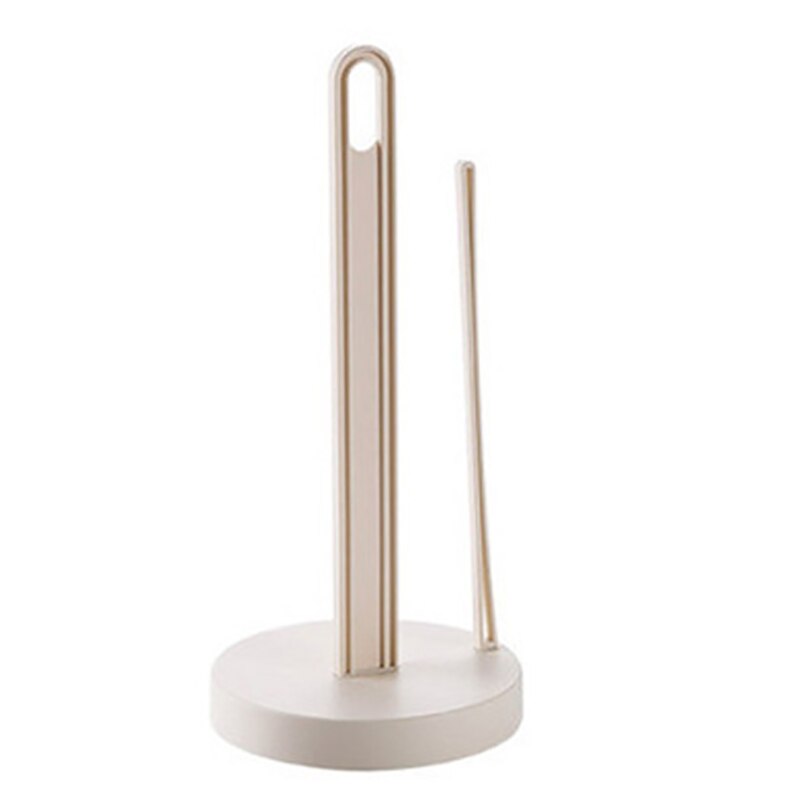 Toilet Kitchen Paper Towel Roller Tissue Holder Plastic Rack Desktop Floor Vertical Napkins Stand Bathroom Storage: apricot