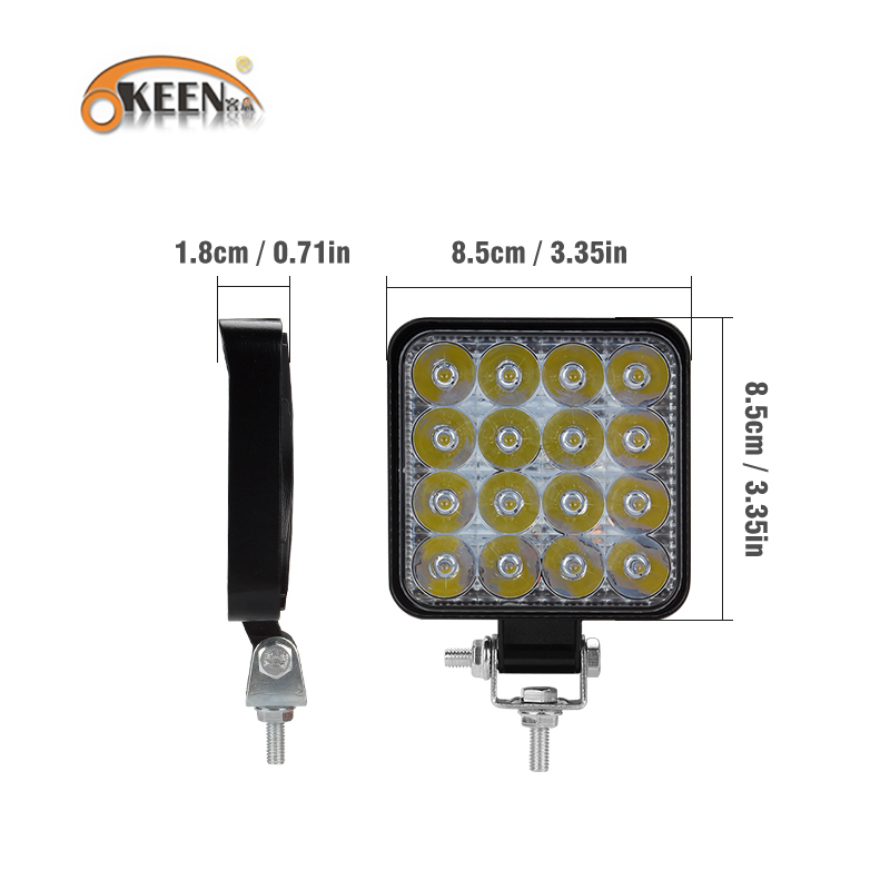 Okeen Mini 27W 48W Led Verlichting Barra Led 12V 24V Spotlight Offroad Led Licht Bar voor Wrangler Gewijzigd Lamp Truck Auto Suv 4DW