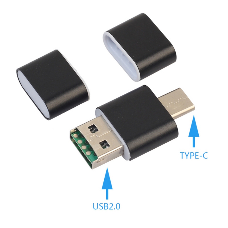 Universele 2 in 1 OTG Type-C Kaartlezer USB 2.0 USB EEN Micro USB Combo TF SD Type C Kaartlezer voor Smartphone/PC