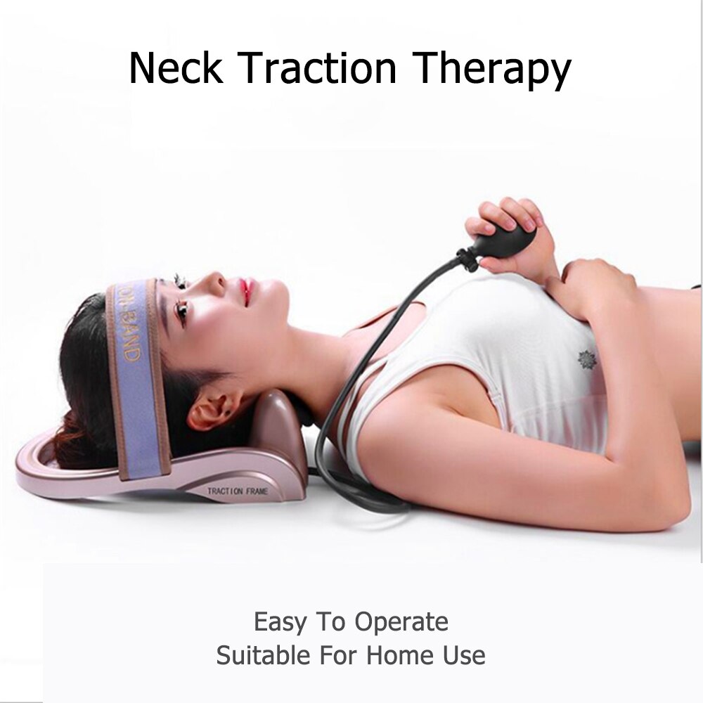 Inflatable Air Cervical Neck Traction Device Neck Support Muscle Tension RelievesVertebra Correction Tractor Relaxing Massager