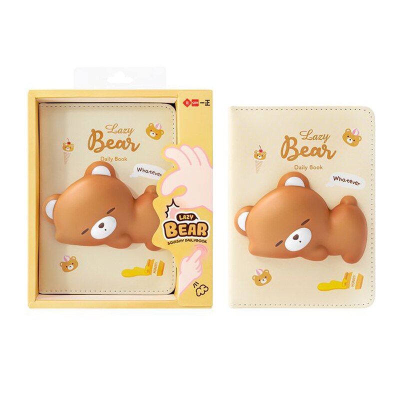 Children Students Planner Agenda Notebook Cute Decompression Notebook Stationery Office School Supplies: Bear