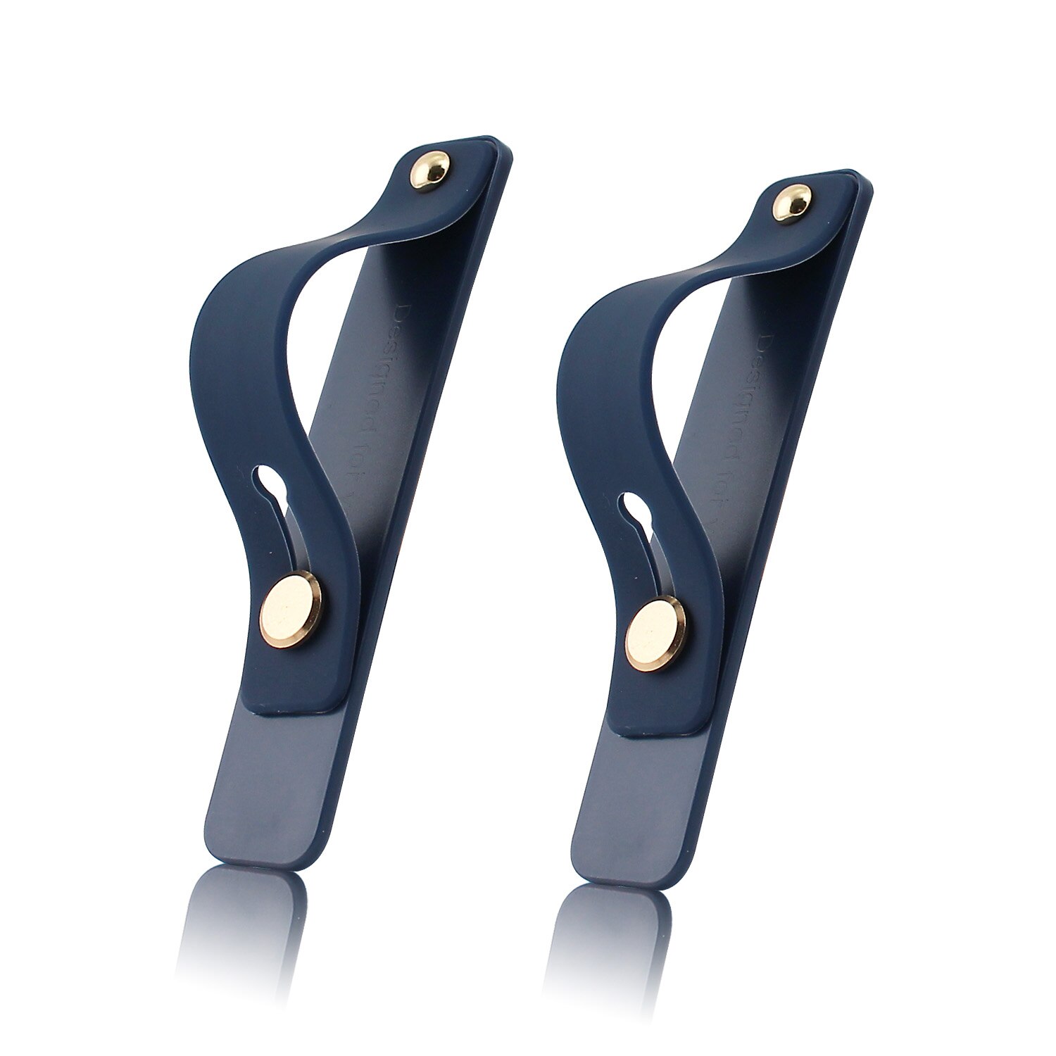 Uniwersalny uchwyt na nadgarstek do telefonu iPhone uchwyt na palec stojak na telefon komórkowy do samsung xiaomi Push back sticked uchwyt gniazda: 2pcs navy