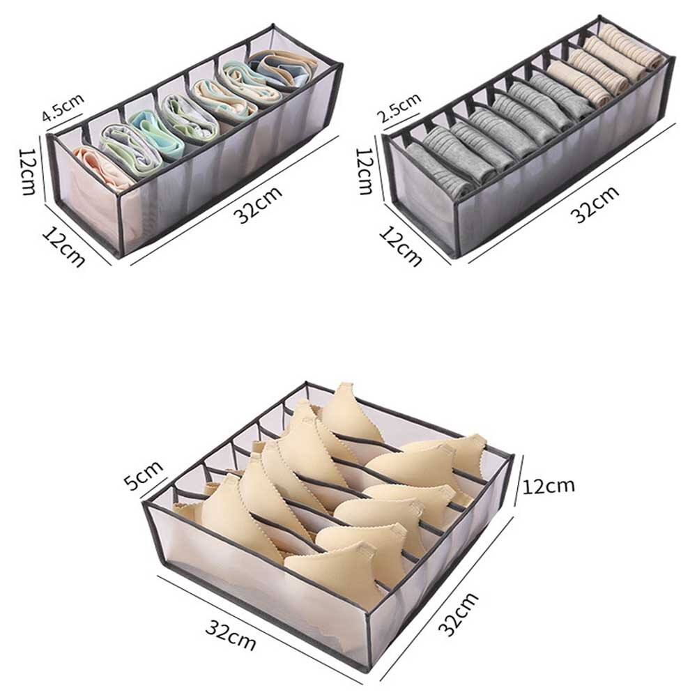 Organizadores de cajones para ropa interior, cajas organizadoras para sujetar ropa, calcetines, estantes para guardarropa, armario de almacenamiento, ropa interior