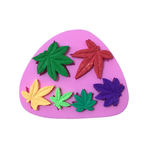 Arce DIY hoja de silicona molde para hornear cupcakes de utensilios para decoración de tortas con Fondant pastillaje Chocolate moldes de caramelo de arcilla: 7