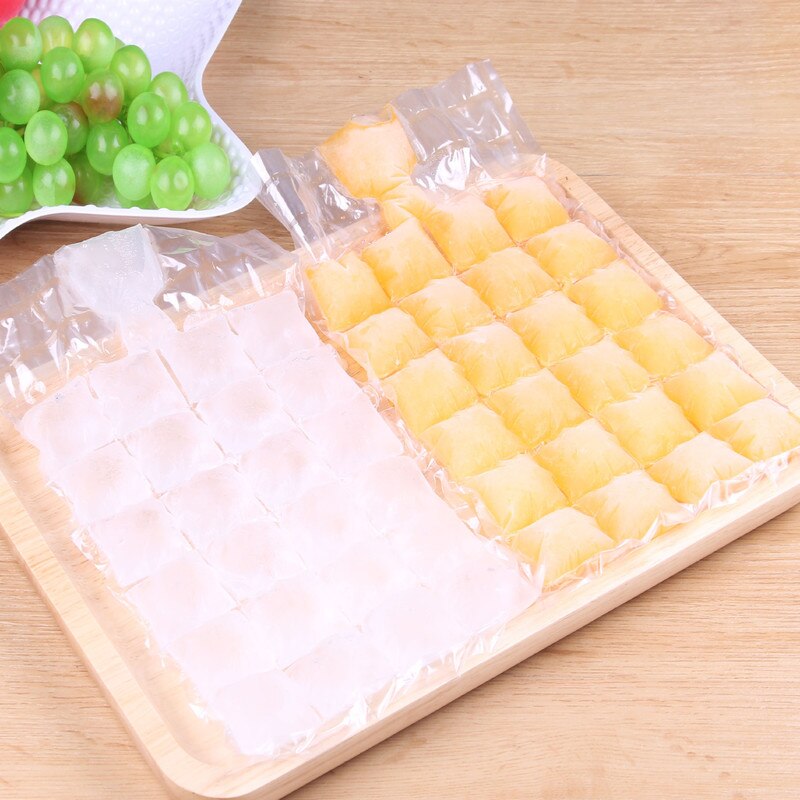 10 Pcs Disposable Ice Frozen Lattic Bags Self-Sealing Plastic Ice Cubes Tools Ice Mold Drinking Tools