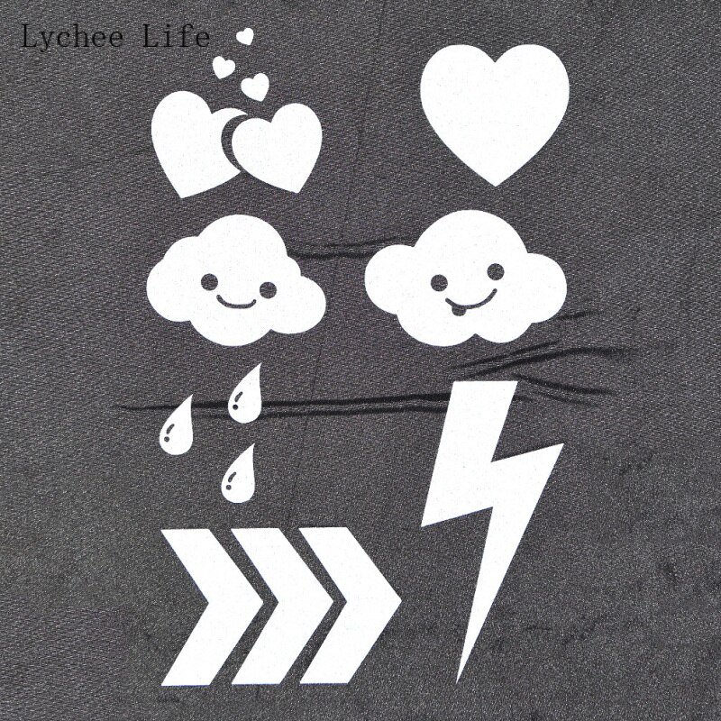 Lychee life  a5 reflekterende klisterbånd vinyl ark jern på stof til beklædning diy sy tilbehør